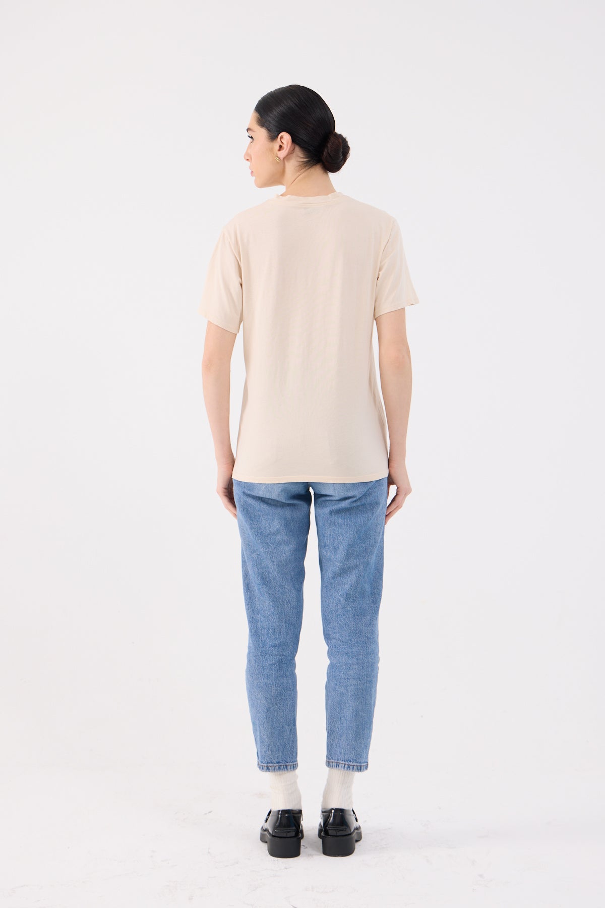 Logo T-Shirt in Creamy Latte Beige