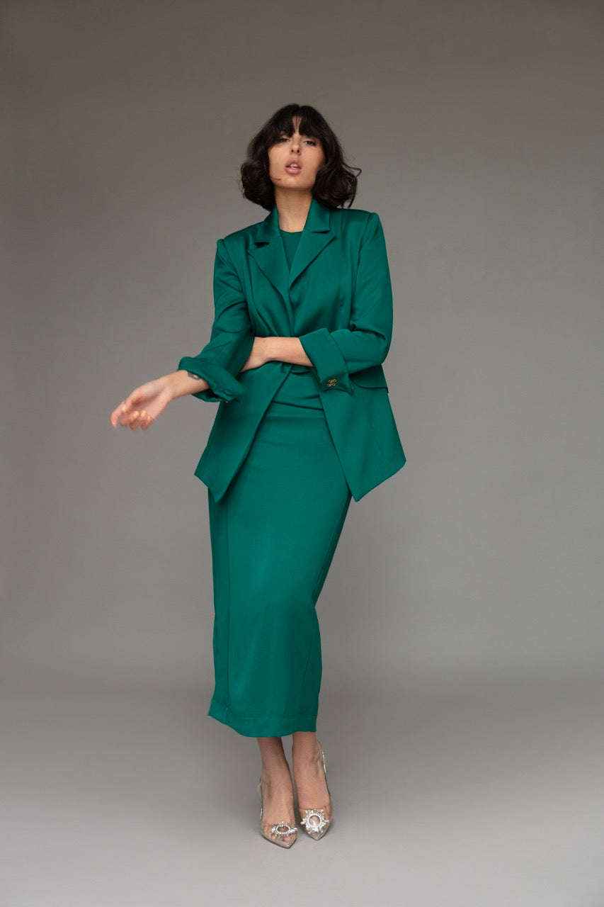 Farasha Blazer in Emerald Green