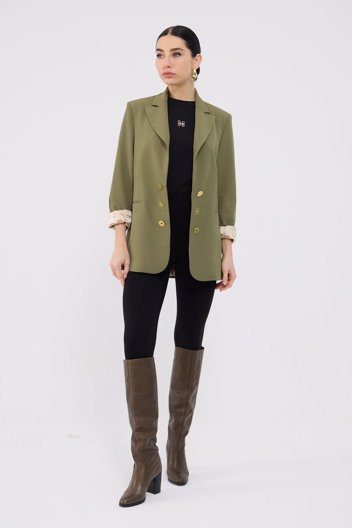Diana Blazer in Olive Green