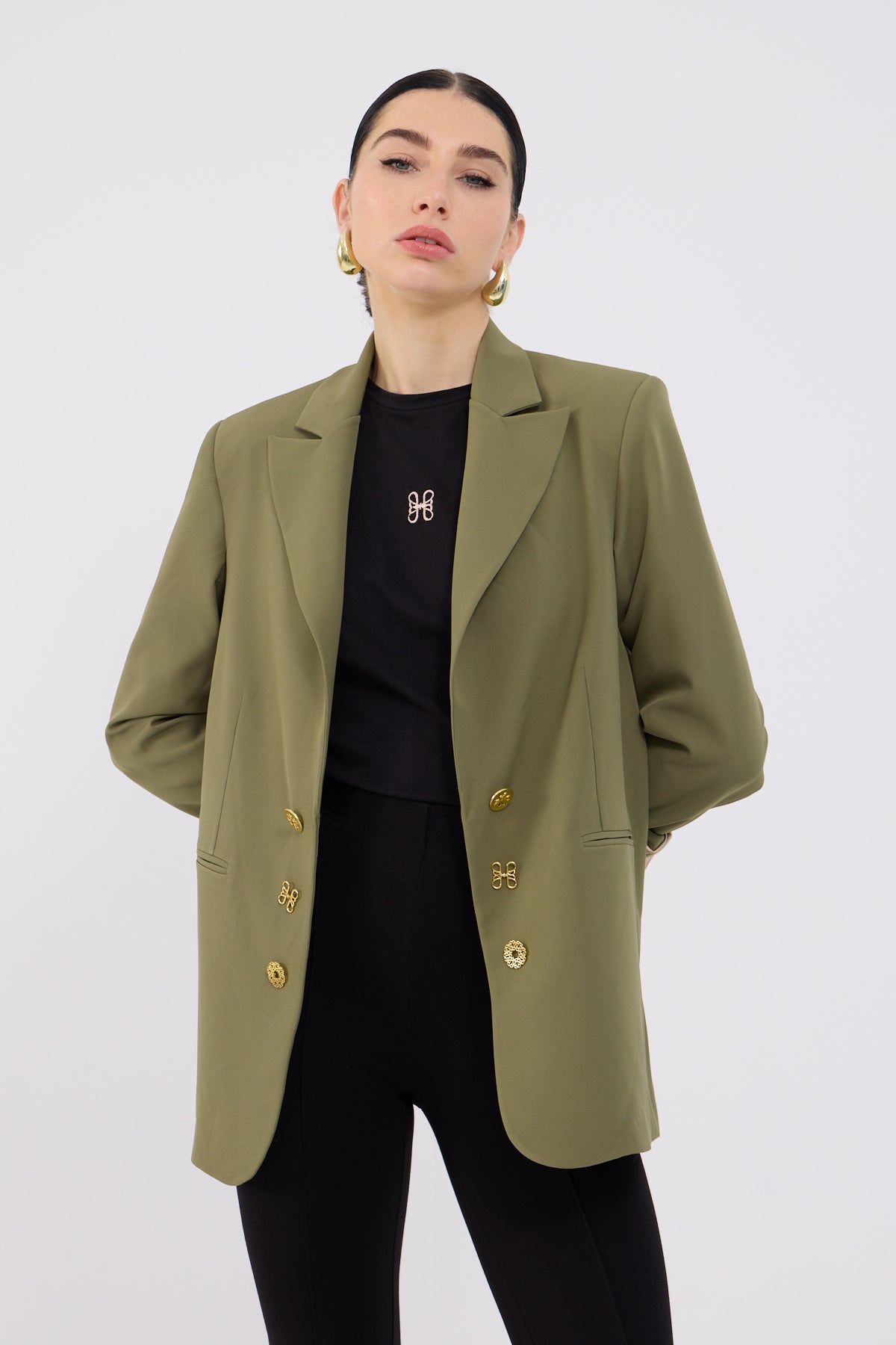 Diana Blazer in Olive Green