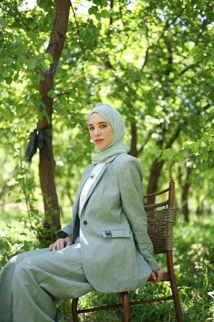 Aleen Linen Blazer Set
