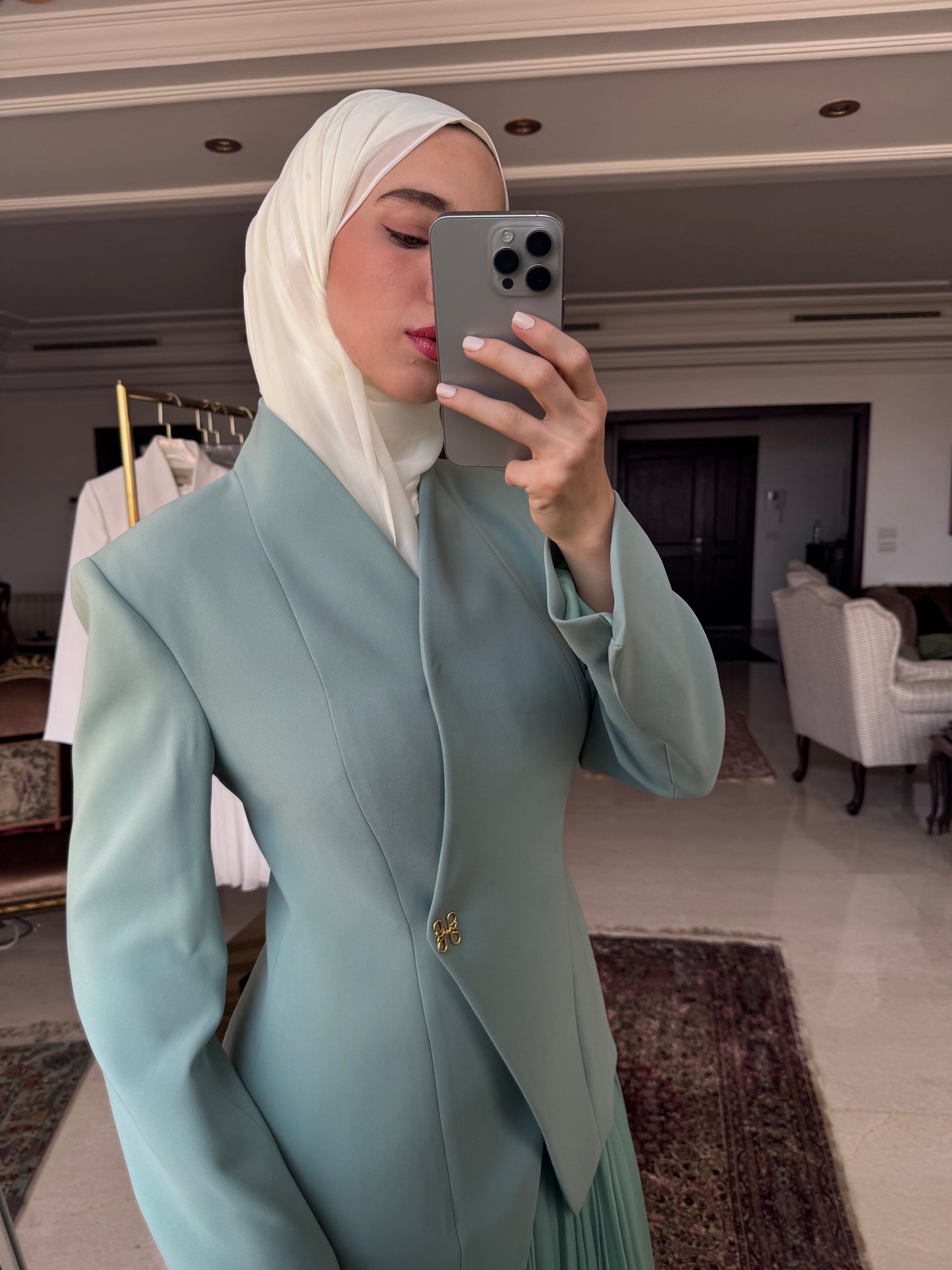 Perla Set in Tiffany Green