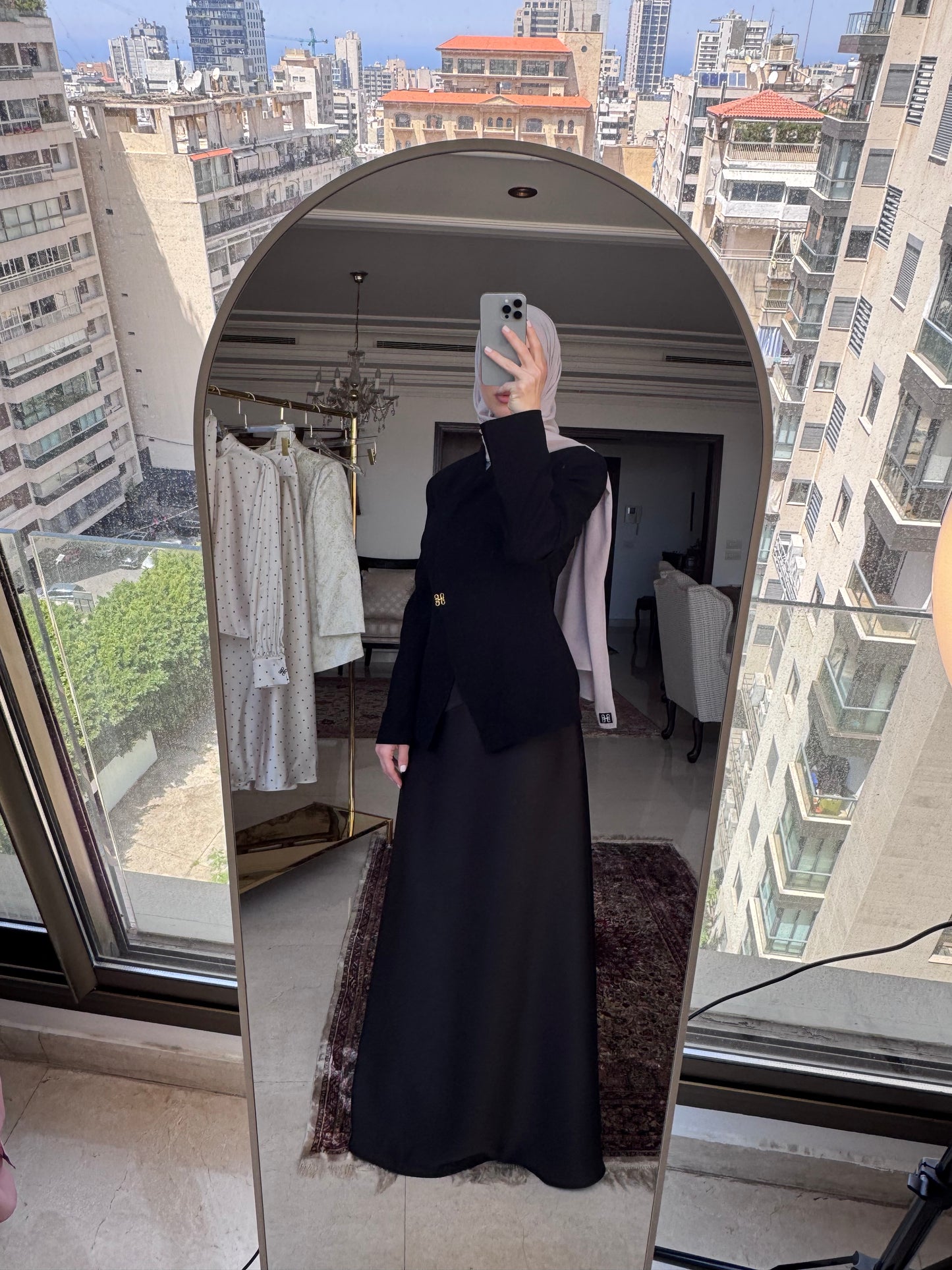 Perla Blazer Set in Black