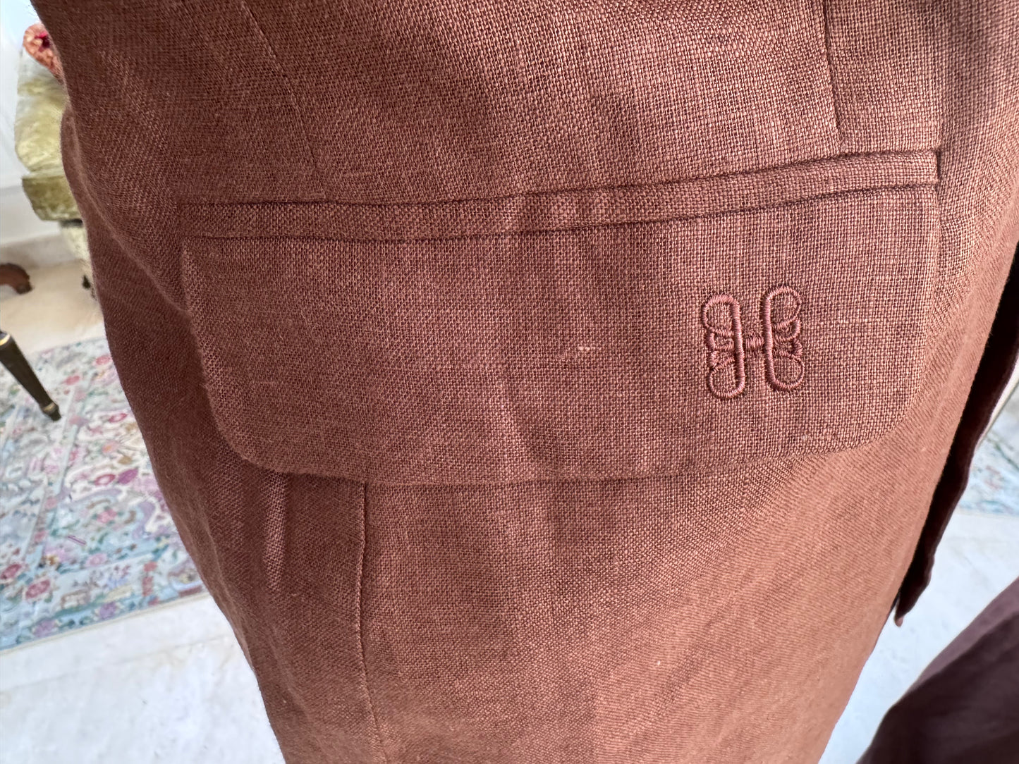 Serine Blazer linen set
