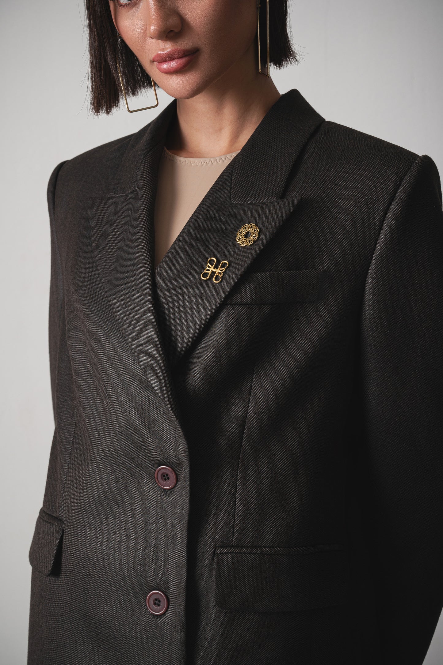 Nada Suit in Dark Brown