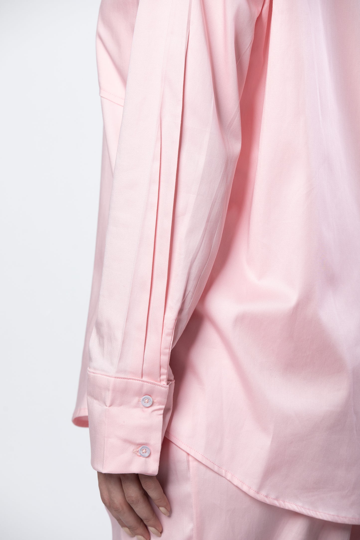 Nasma poplin set in powder pink