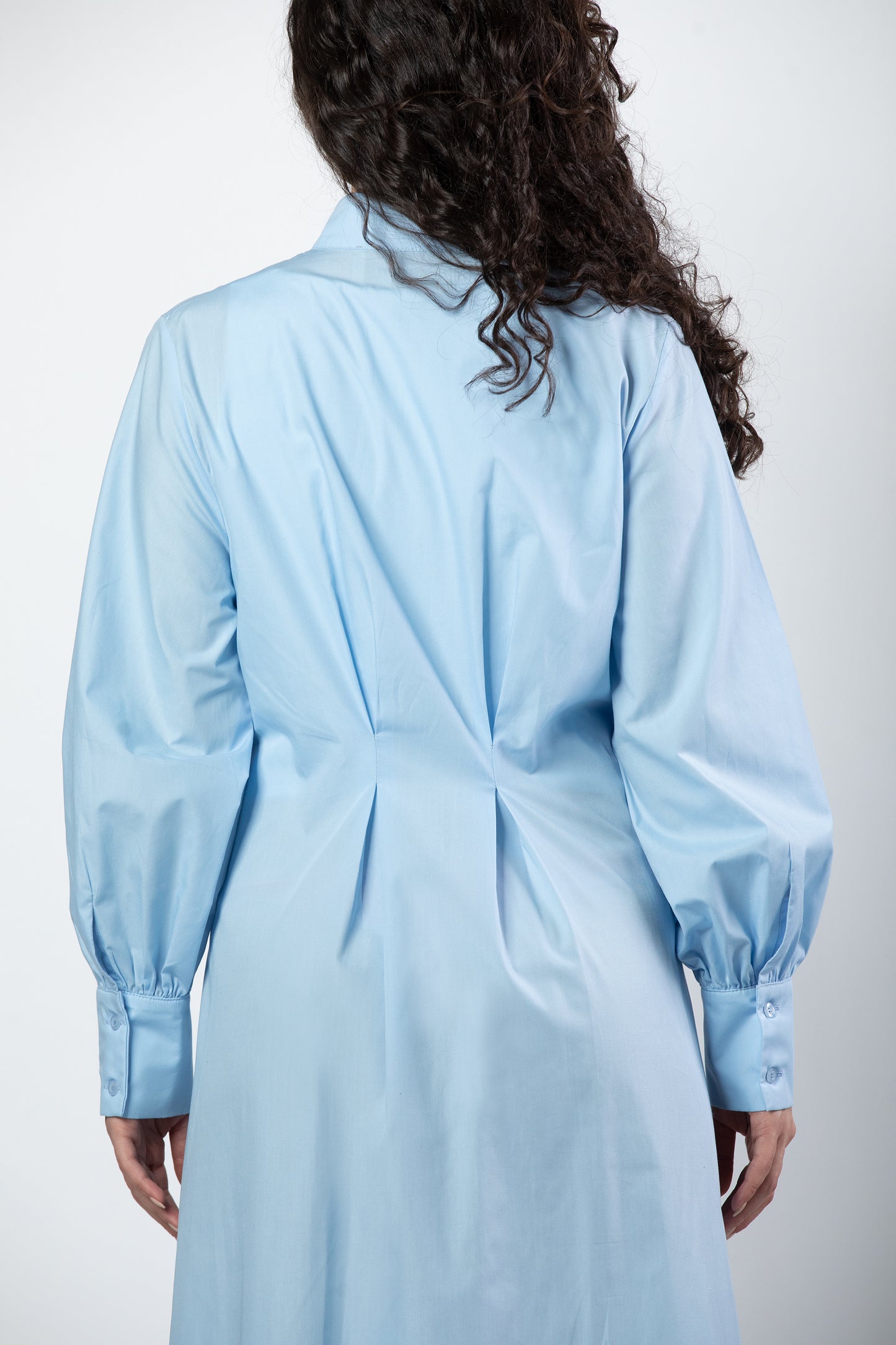 Noor midi dress in baby blue