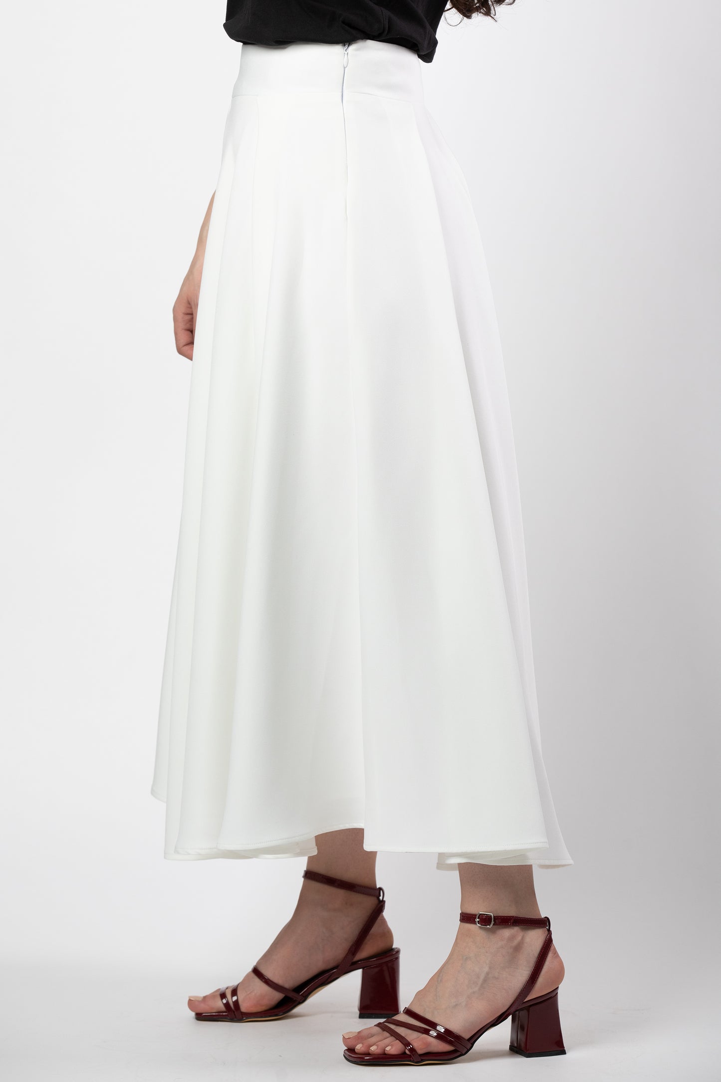 Layal flared midi skirt