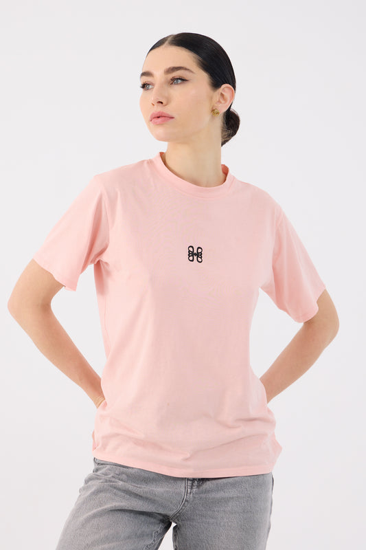 Logo T-Shirt in Doll Pink