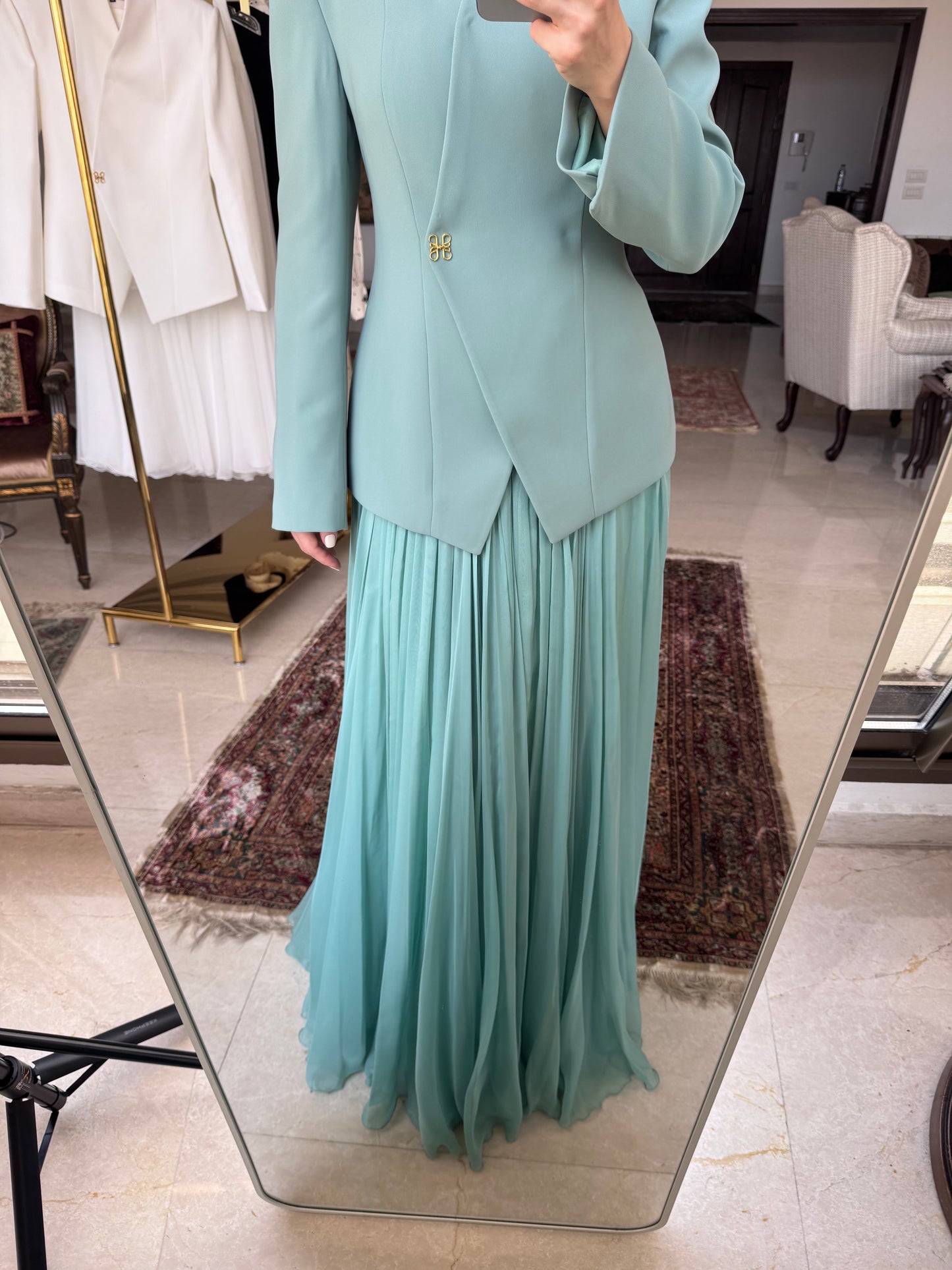 Perla Set in Tiffany Green