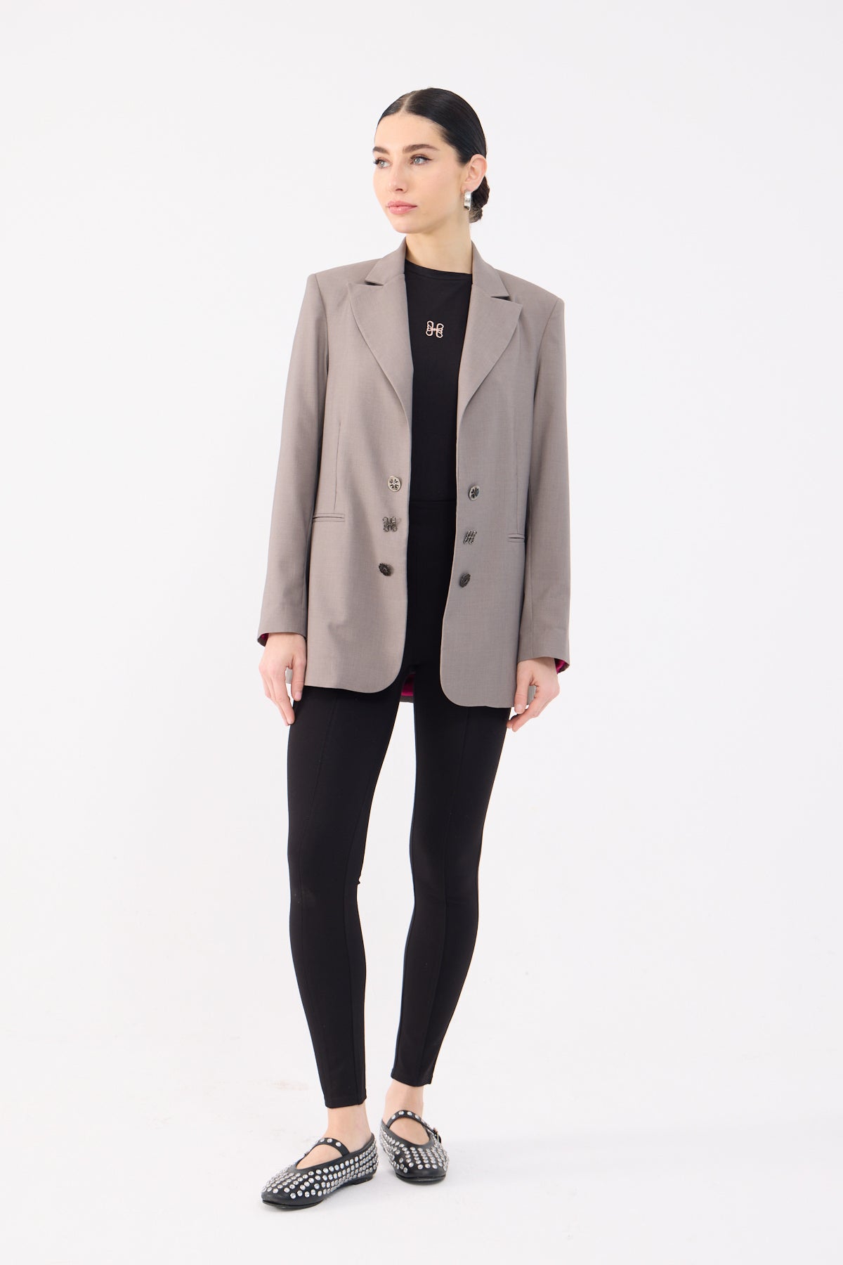 Diana Blazer in Mink Grey