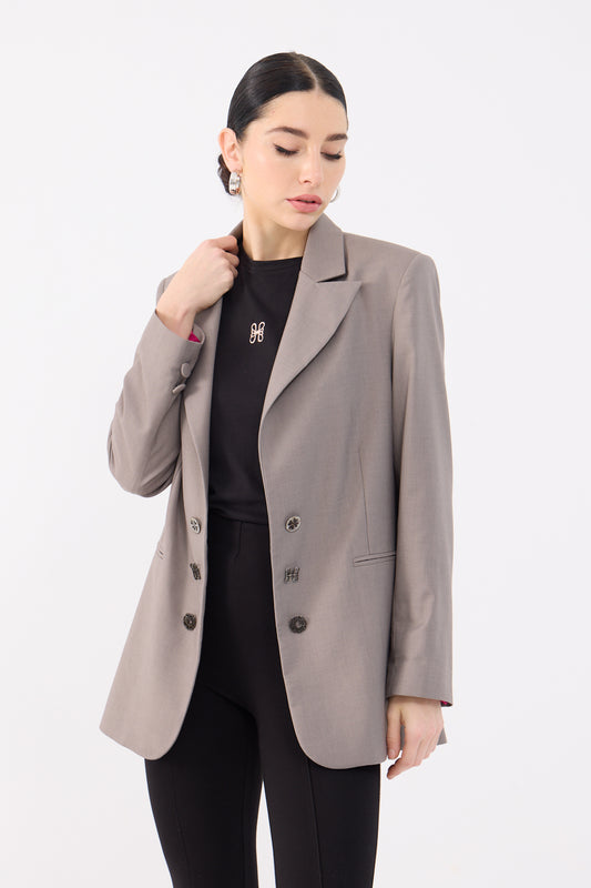 Diana Blazer in Mink Grey