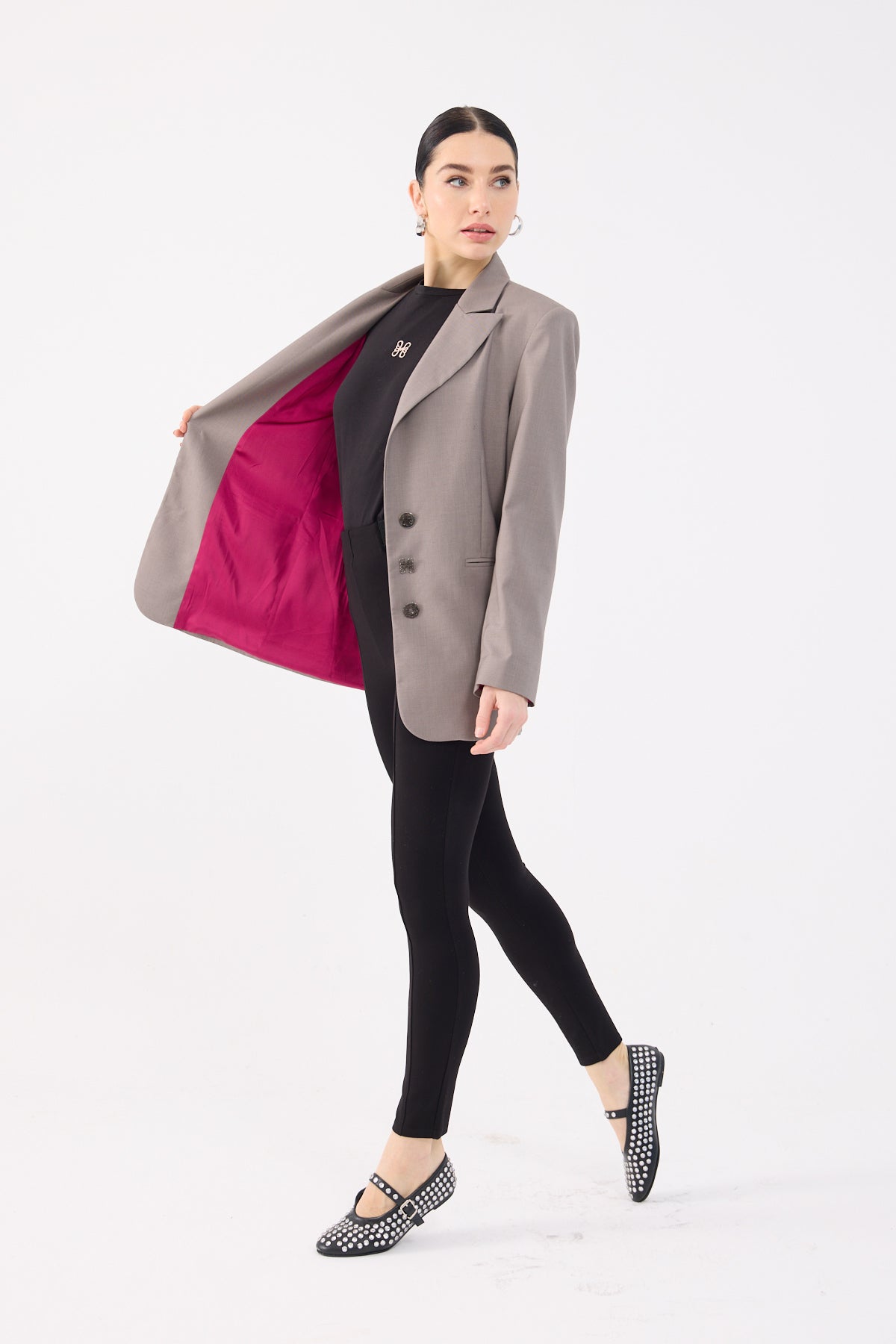 Diana Blazer in Mink Grey