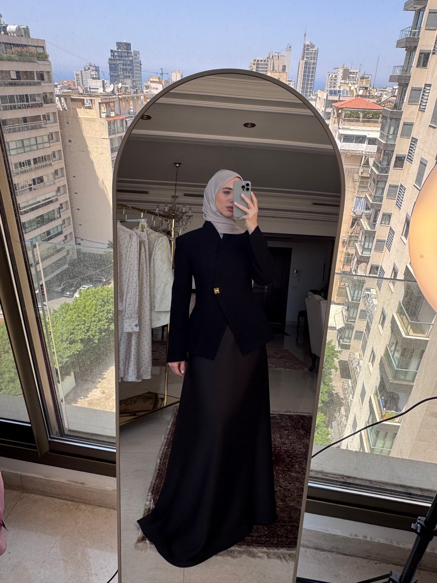 Perla Blazer Set in Black