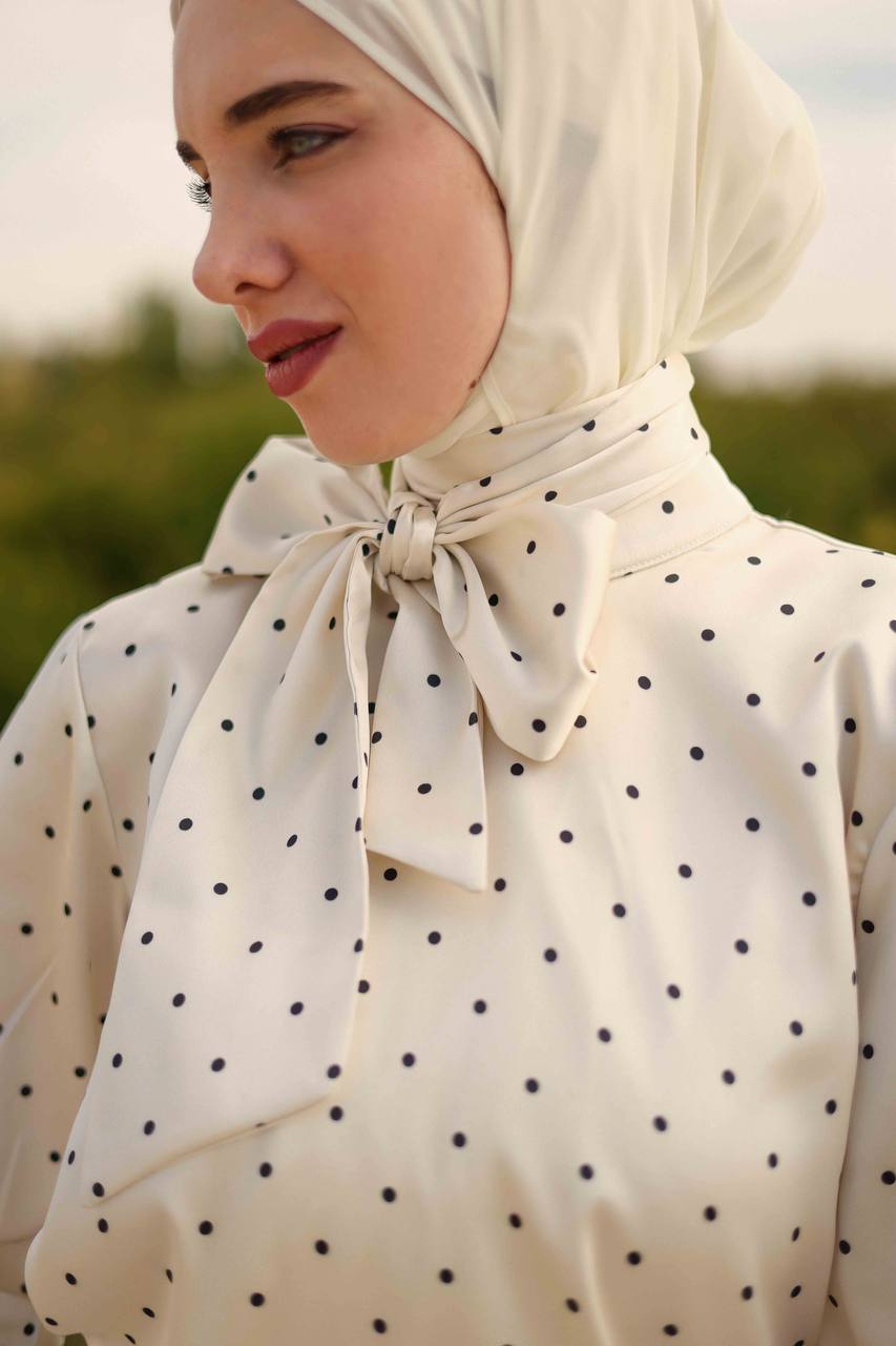 Sophia Polka Dots Satin Set