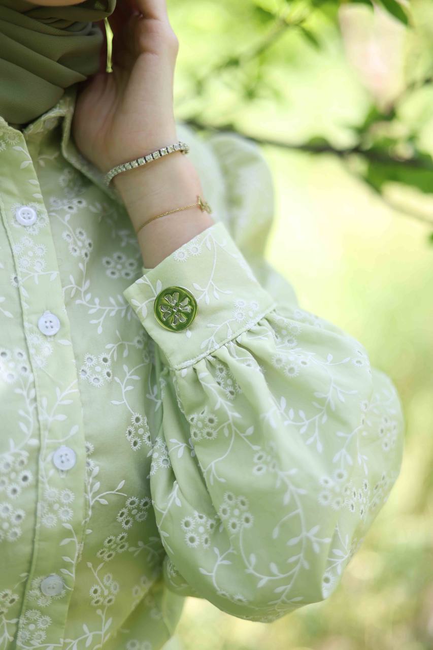 Areej Floral Set in Sage Green