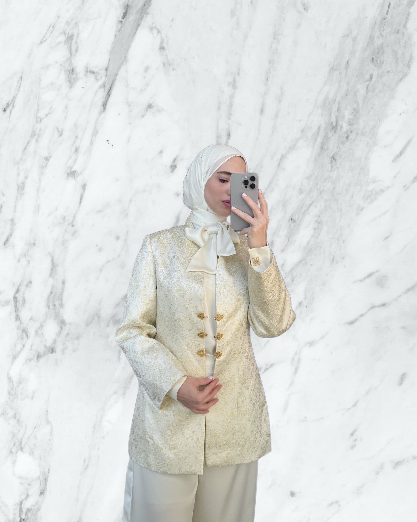 Masa Blazer in Love Birds Brocade