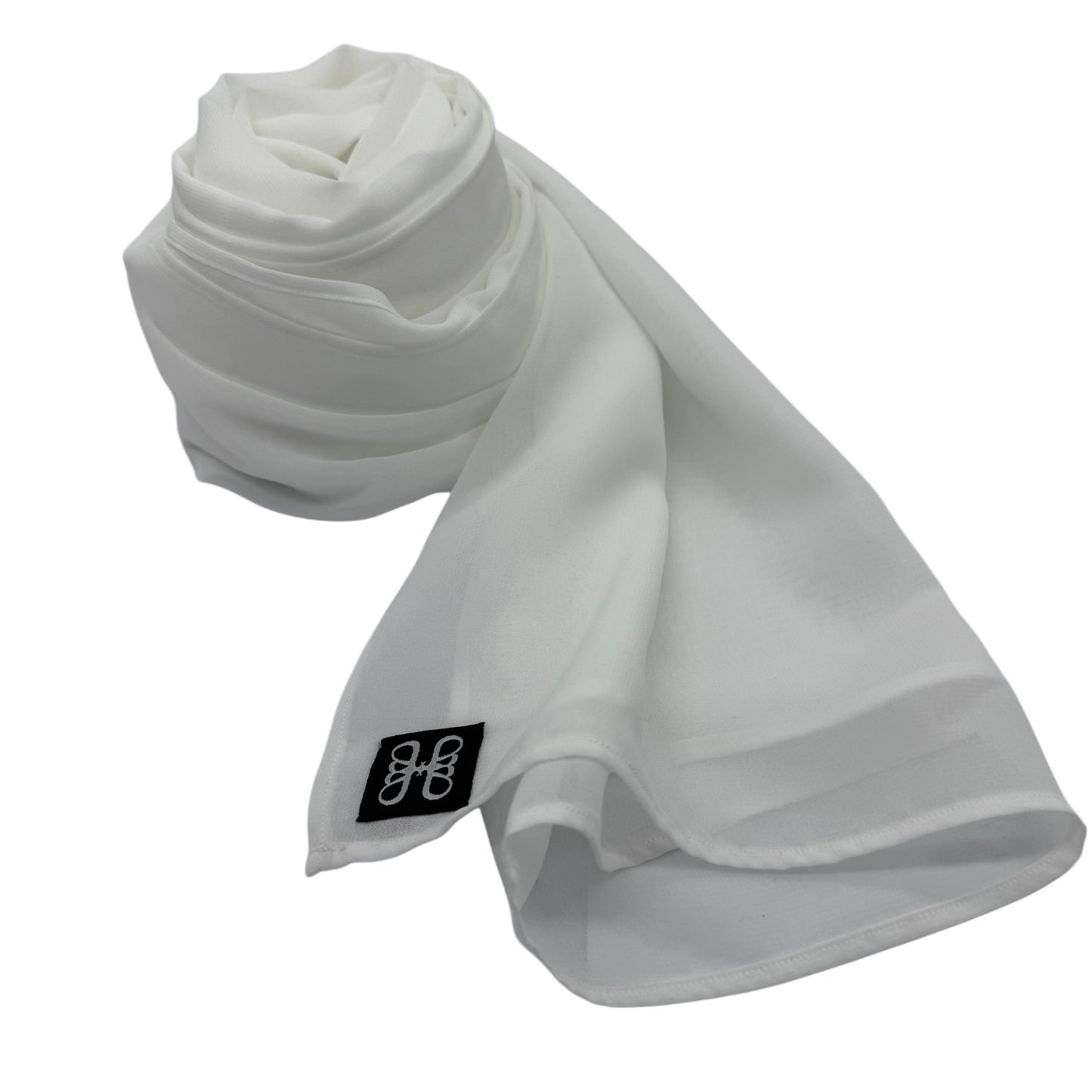 Pearl White Chiffon Hijab