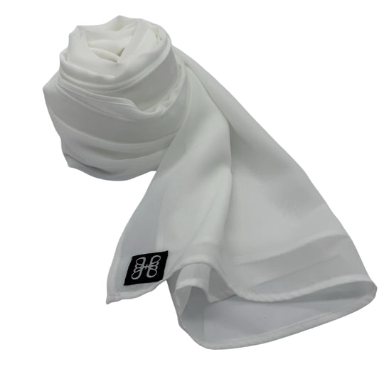 Pearl White Chiffon Hijab