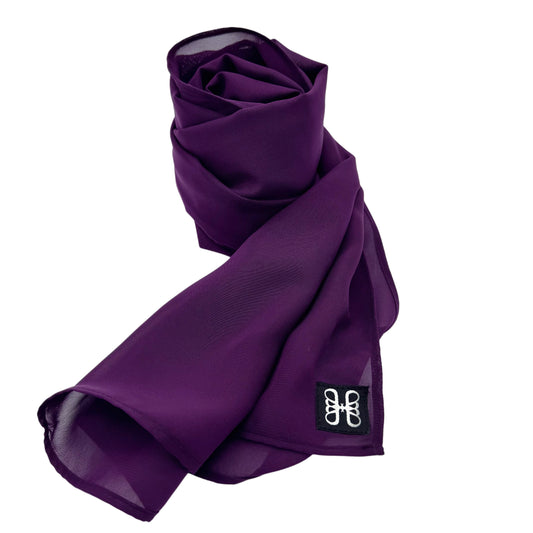 Royal Purple Chiffon Hijab