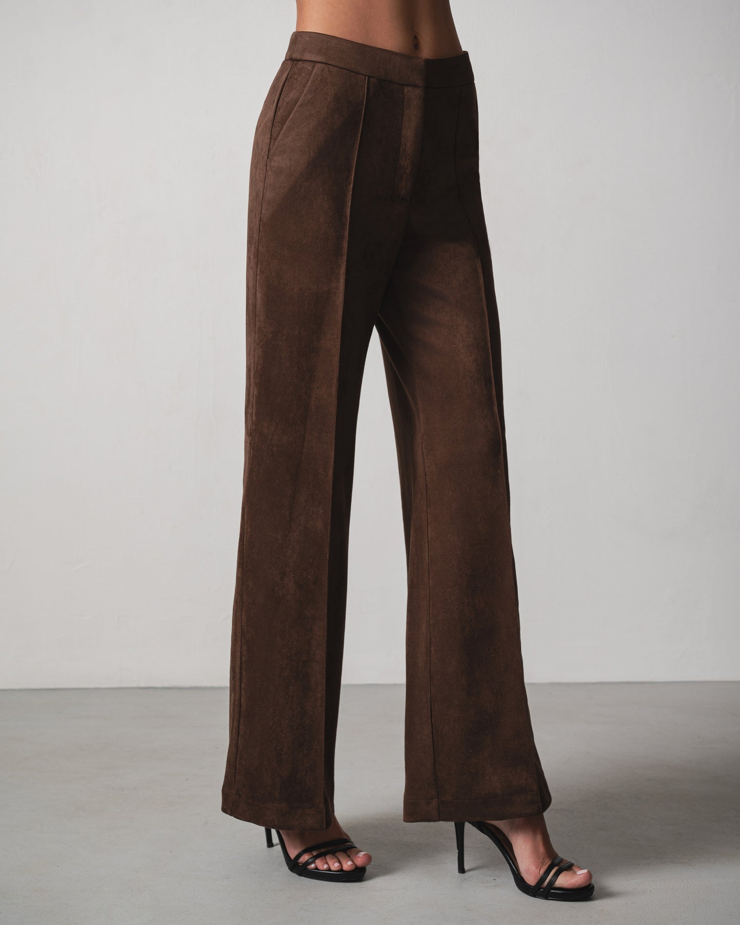 Laila Suede Set in Chocolate Brown