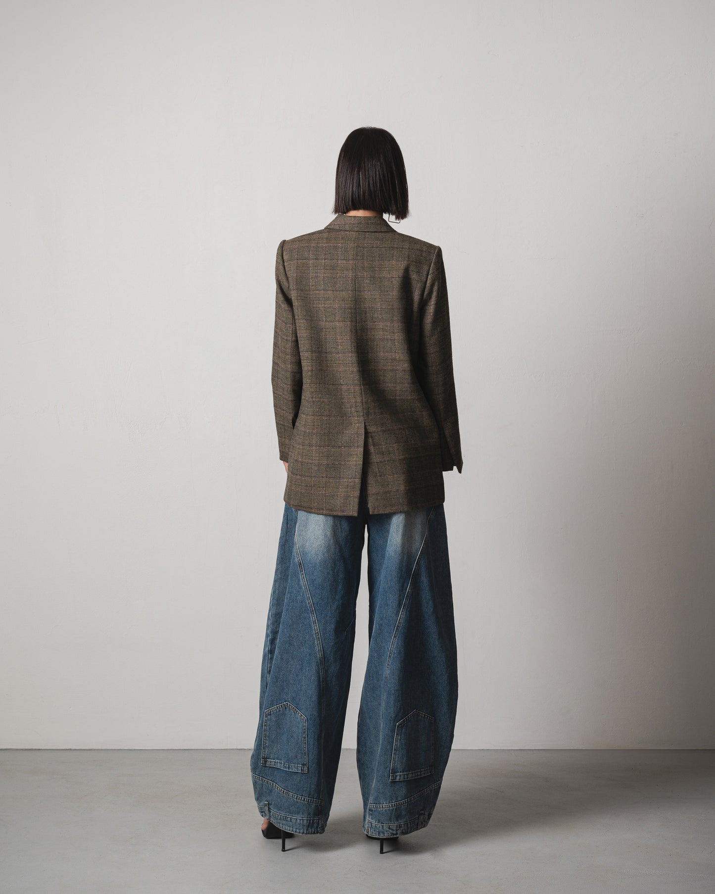 Lina Oversize Plaid Blazer