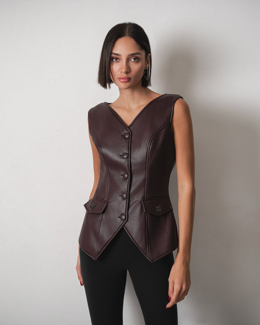 Aya Leather Vest