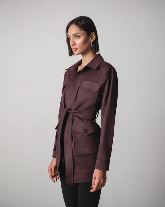 Leen Jacket in Dark Purple