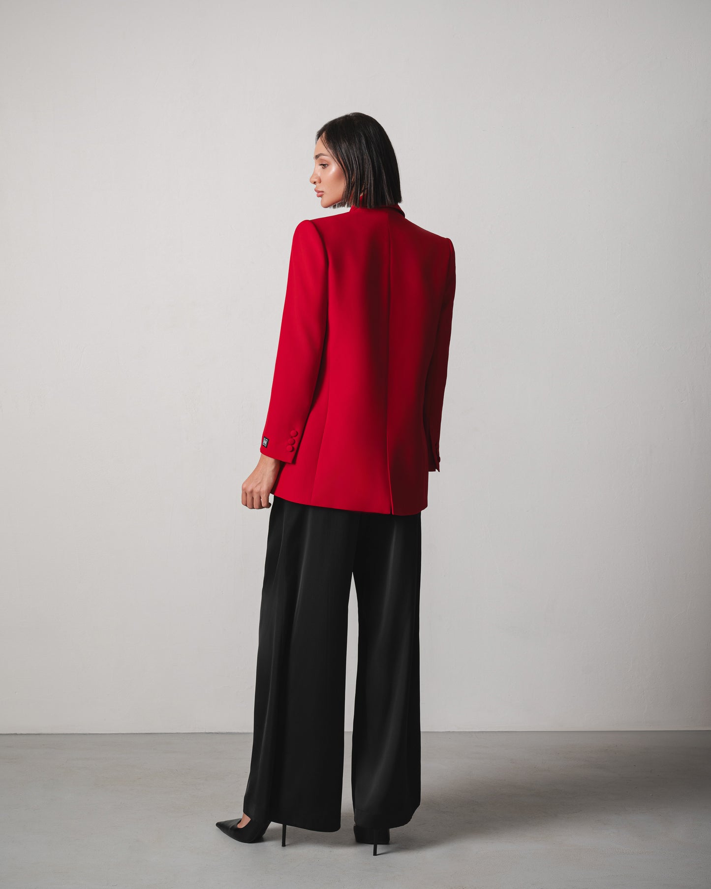 Kiraz Blazer in Cherry Red