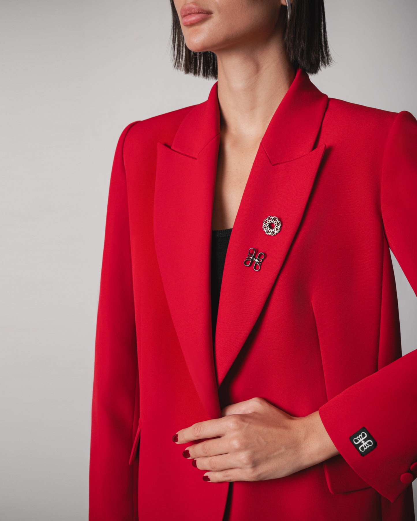 Kiraz Blazer in Cherry Red