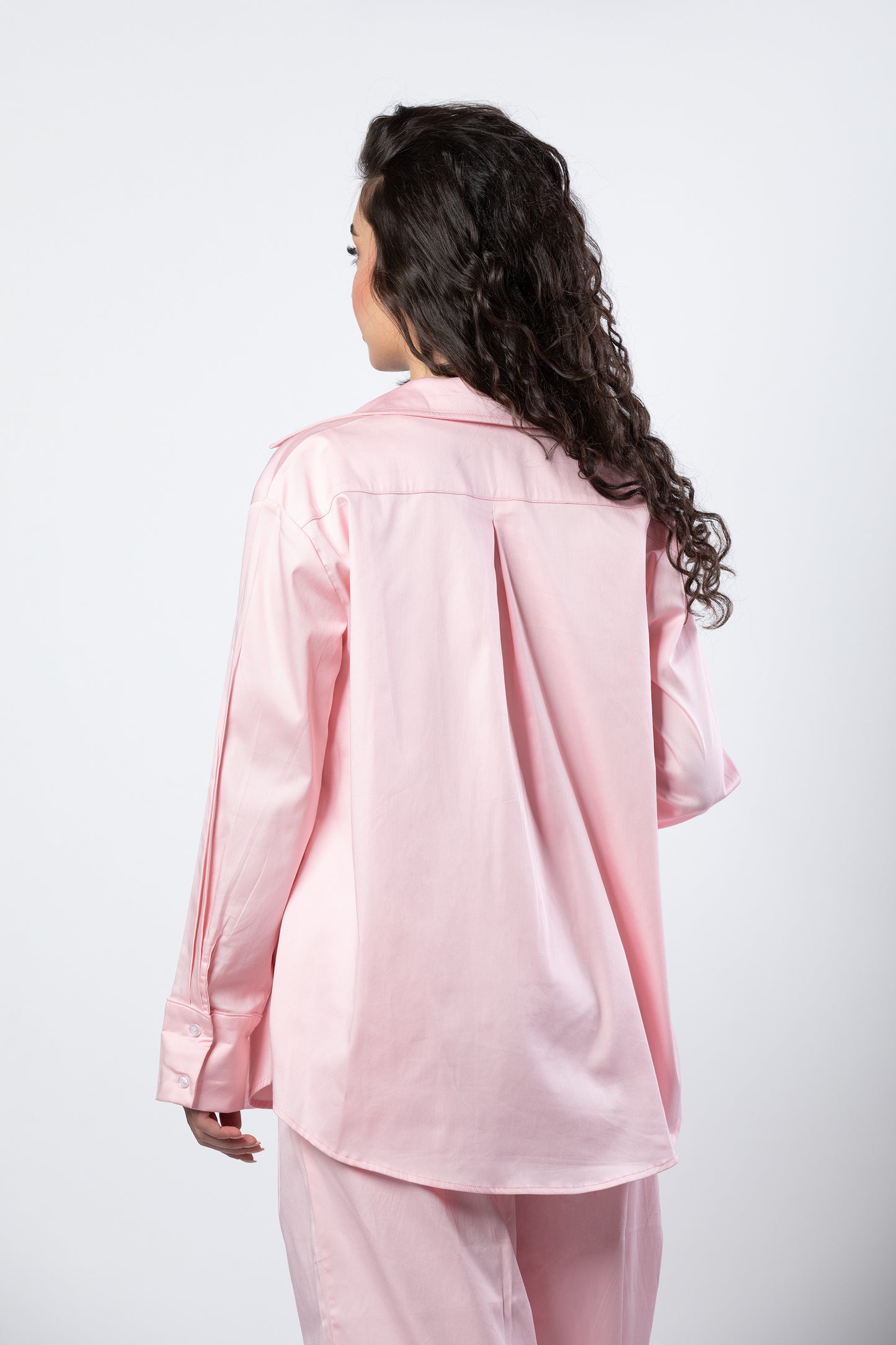 Nasma poplin set in powder pink