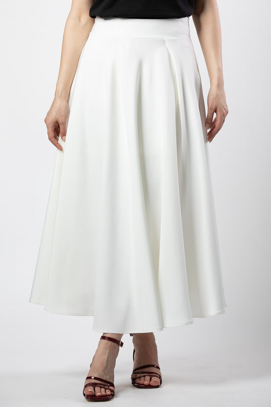 Layal flared midi skirt