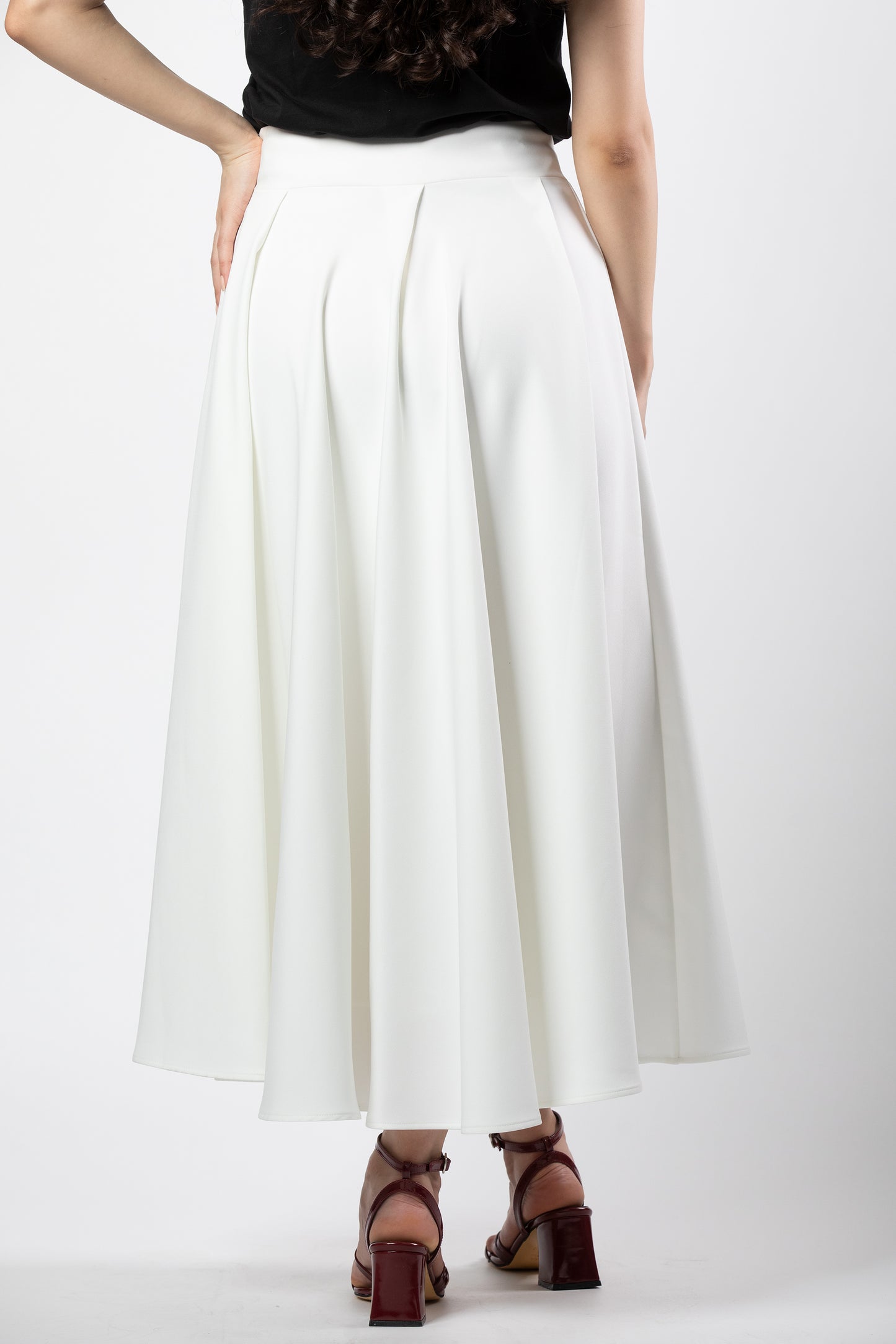 Layal flared midi skirt
