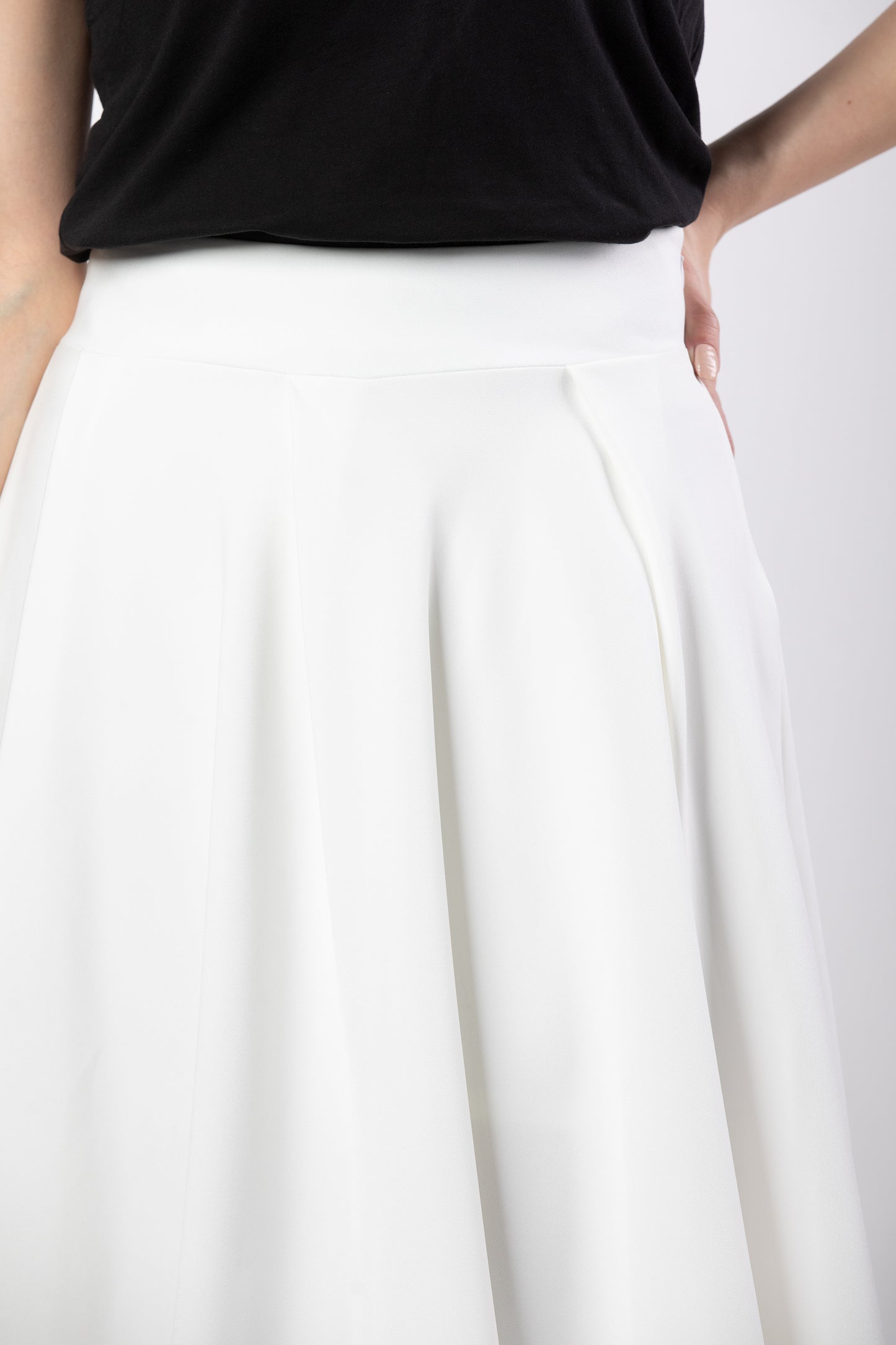 Layal flared midi skirt